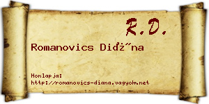 Romanovics Diána névjegykártya